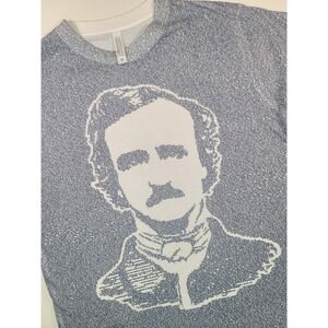 Litographs Edgar Allan Poe Text‎ Portrait Graphic T Shirt Medium